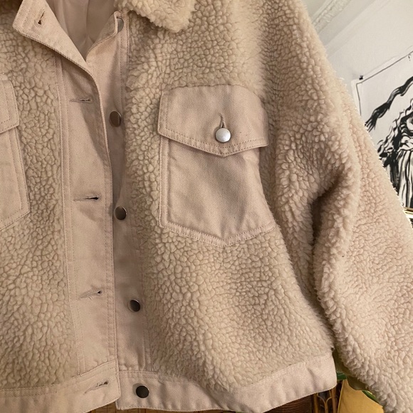 💓SOLD💓Zara faux shearling sherpa teddy jacket - Picture 3 of 4